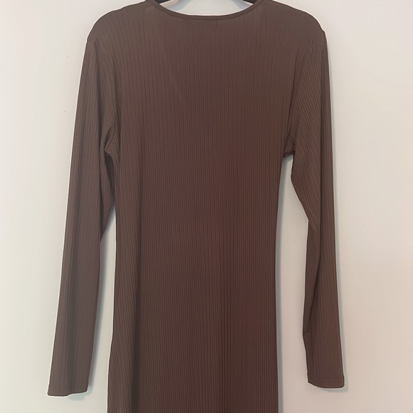 SWQZVT Womens Bodycon Dress Twist Front Slit Midi Cocktail Party Dress - Picture 5 of 6